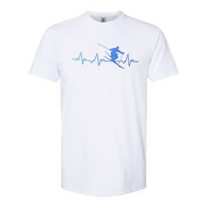 Ski Heartbeat Skiing Cool Gift Cute Gift Softstyle CVC T-Shirt