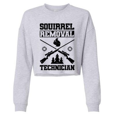 Squirrel Hunting Squirrel Hunter Gift Cropped Pullover Crew