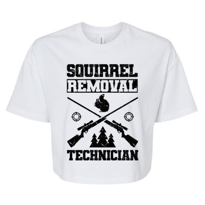 Squirrel Hunting Squirrel Hunter Gift Bella+Canvas Jersey Crop Tee