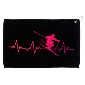 Ski Heartbeat Skiing Cool Gift Cute Gift Grommeted Golf Towel