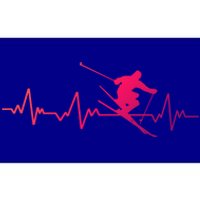 Ski Heartbeat Skiing Cool Gift Cute Gift Bumper Sticker