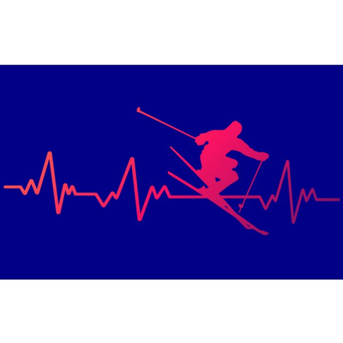 Ski Heartbeat Skiing Cool Gift Cute Gift Bumper Sticker