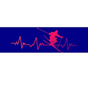 Ski Heartbeat Skiing Cool Gift Cute Gift Bumper Sticker