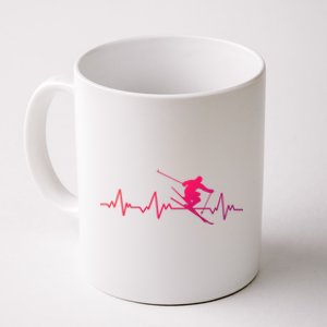 Ski Heartbeat Skiing Cool Gift Cute Gift Coffee Mug