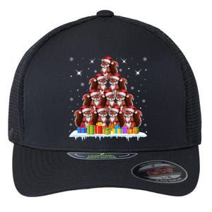 Santa Hat Squirrel Lovers Christmas Tree Gift Flexfit Unipanel Trucker Cap