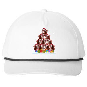 Santa Hat Squirrel Lovers Christmas Tree Gift Snapback Five-Panel Rope Hat