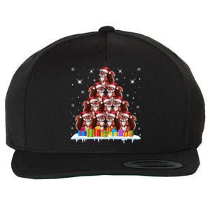 Santa Hat Squirrel Lovers Christmas Tree Gift Wool Snapback Cap