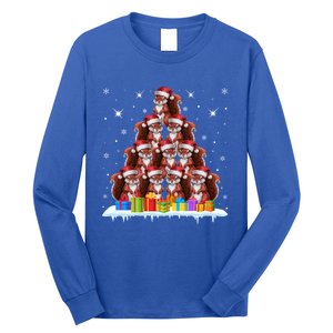 Santa Hat Squirrel Lovers Christmas Tree Gift Long Sleeve Shirt