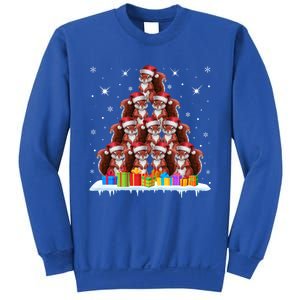 Santa Hat Squirrel Lovers Christmas Tree Gift Sweatshirt