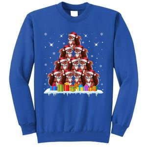 Santa Hat Squirrel Lovers Christmas Tree Gift Tall Sweatshirt