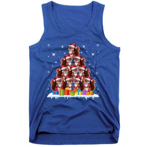 Santa Hat Squirrel Lovers Christmas Tree Gift Tank Top