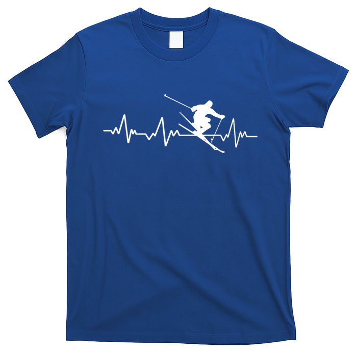 Ski Heartbeat Skiing Gift Cool Gift T-Shirt