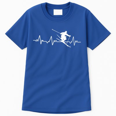 Ski Heartbeat Skiing Gift Cool Gift Tall T-Shirt