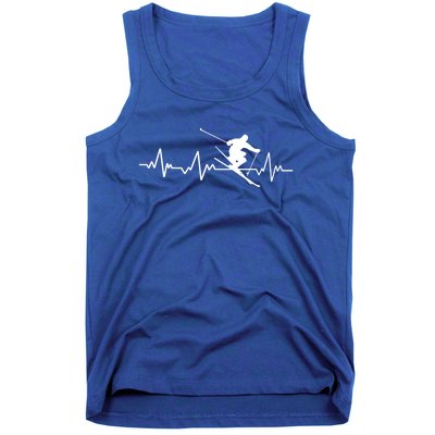 Ski Heartbeat Skiing Gift Cool Gift Tank Top