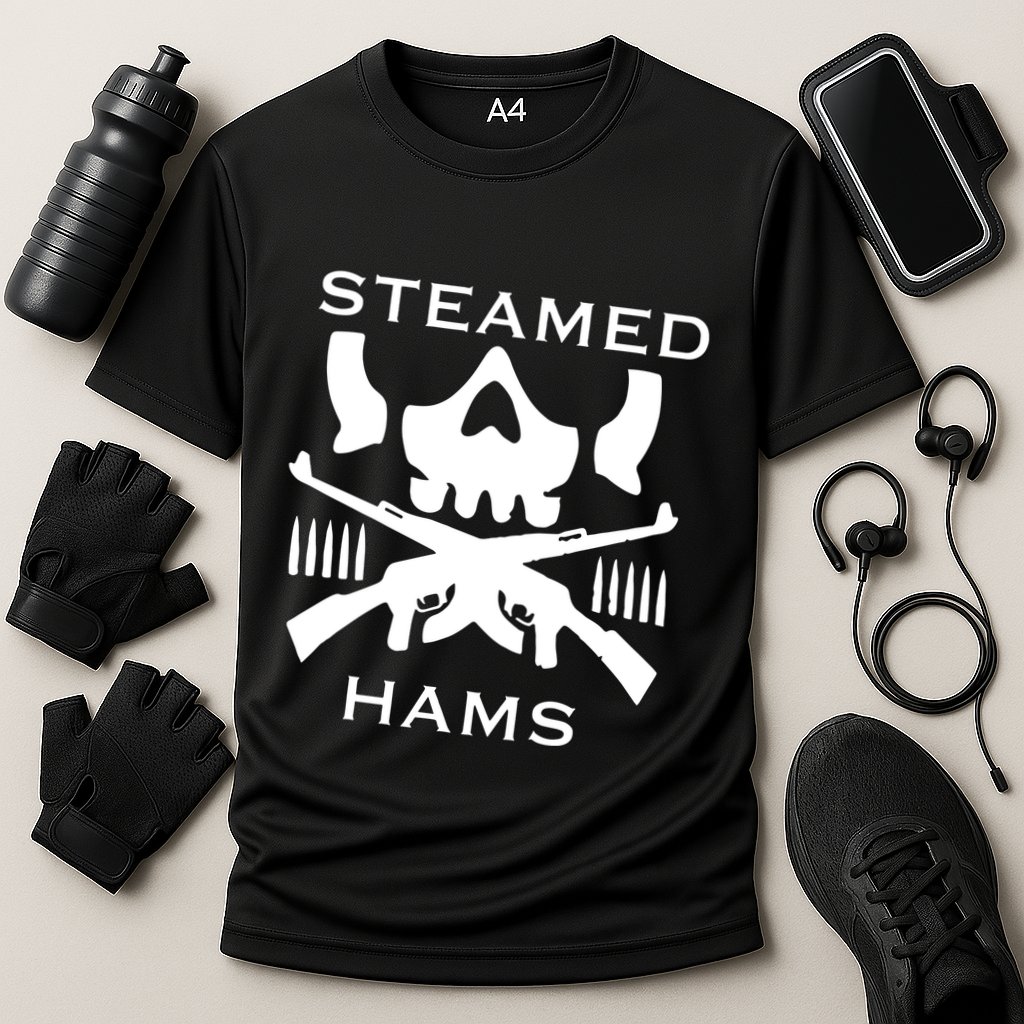 Steamed Hams Skull Guns Cooling Performance Crew T-Shirt