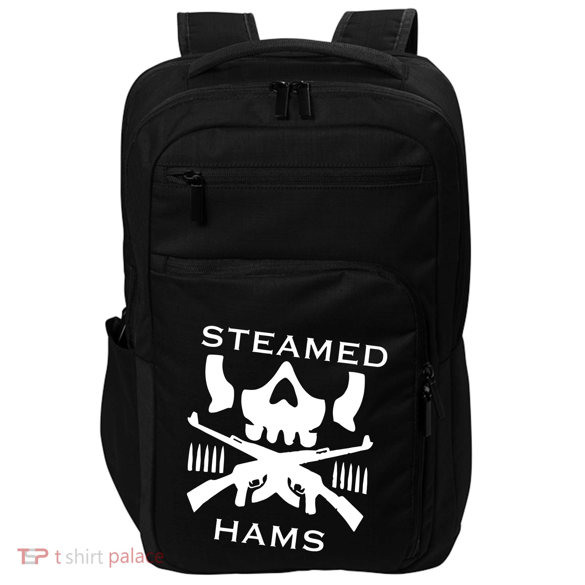 Steamed Hams Skull Guns Impact Tech Backpack