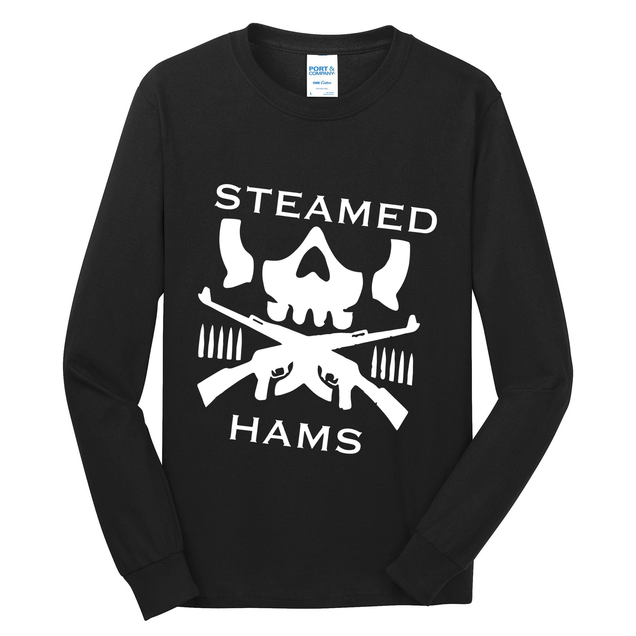 Steamed Hams Skull Guns Tall Long Sleeve T-Shirt
