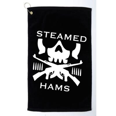 Steamed Hams Skull Guns Golf Towel