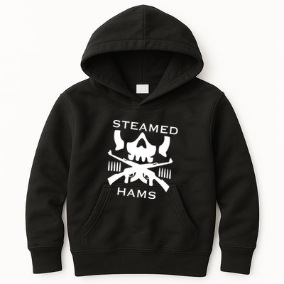 Steamed Hams Skull Guns Kids Hoodie