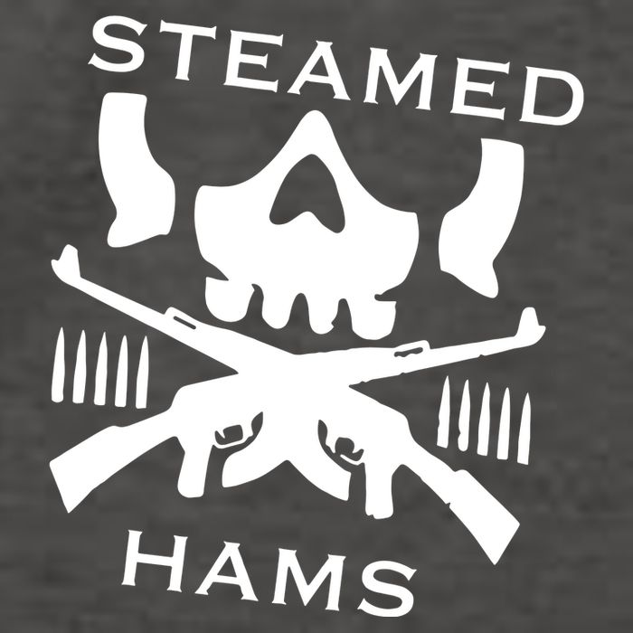 Steamed Hams Skull Guns Vector Backpack