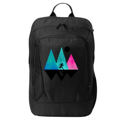 Sprinting Hobby Sports Nature Mountains Track And Field Cute Gift City Backpack