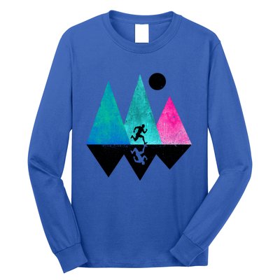 Sprinting Hobby Sports Nature Mountains Track And Field Cute Gift Long Sleeve Shirt