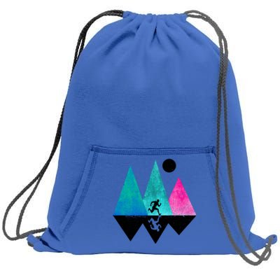 Sprinting Hobby Sports Nature Mountains Track And Field Cute Gift Sweatshirt Cinch Pack Bag