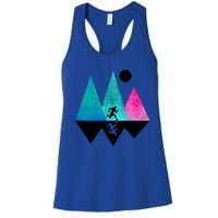 Sprinting Hobby Sports Nature Mountains Track And Field Cute Gift Women's Racerback Tank