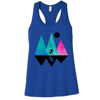 Sprinting Hobby Sports Nature Mountains Track And Field Cute Gift Women's Racerback Tank