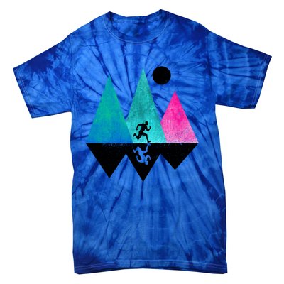 Sprinting Hobby Sports Nature Mountains Track And Field Cute Gift Tie-Dye T-Shirt