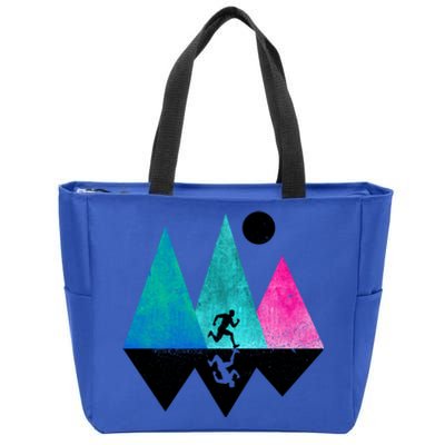 Sprinting Hobby Sports Nature Mountains Track And Field Cute Gift Zip Tote Bag