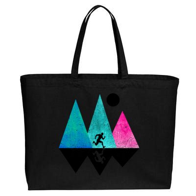 Sprinting Hobby Sports Nature Mountains Track And Field Cute Gift Cotton Canvas Jumbo Tote