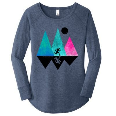 Sprinting Hobby Sports Nature Mountains Track And Field Cute Gift Women's Perfect Tri Tunic Long Sleeve Shirt