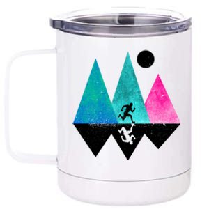 Sprinting Hobby Sports Nature Mountains Track And Field Cute Gift 12 oz Stainless Steel Tumbler Cup