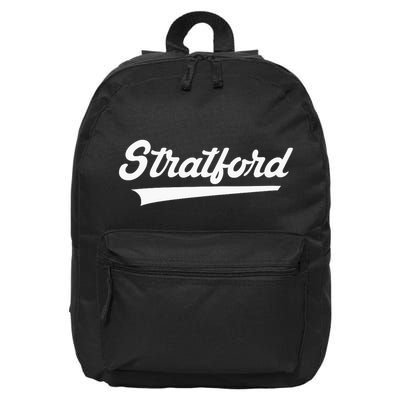 Stratford High School Vintage Swoosh 16 in Basic Backpack