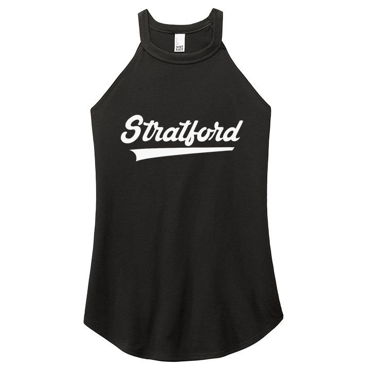 Stratford High School Vintage Swoosh Women's Perfect Tri Rocker Tank