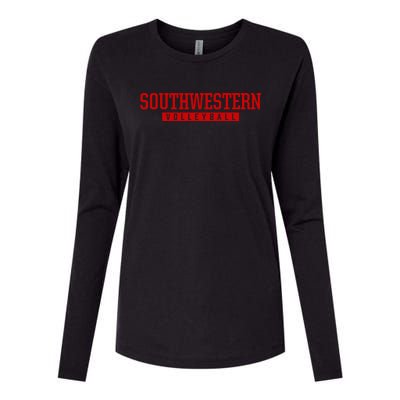 Southwestern High School Volleyball Gift Womens Cotton Relaxed Long Sleeve T-Shirt