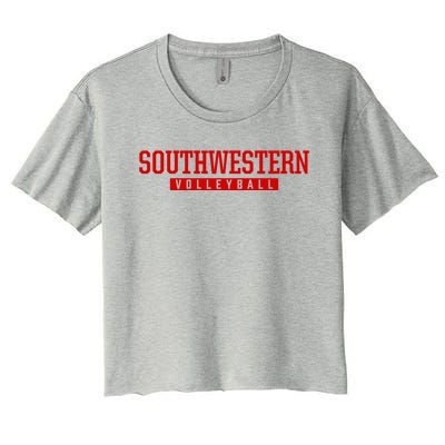 Southwestern High School Volleyball Gift Women's Crop Top Tee