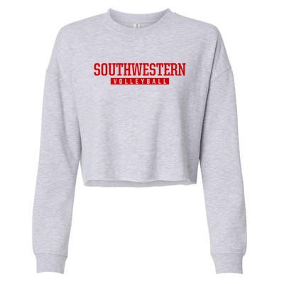 Southwestern High School Volleyball Gift Cropped Pullover Crew