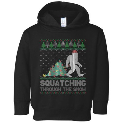 Sasquatch Holiday Sweater Festive Bigfoot Toddler Hoodie