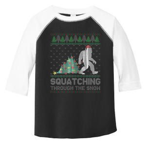 Sasquatch Holiday Sweater Festive Bigfoot Toddler Fine Jersey T-Shirt