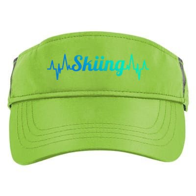 Ski Heartbeat Skiing Enthusiast Cute Gift Adult Drive Performance Visor