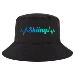 Ski Heartbeat Skiing Enthusiast Cute Gift Cool Comfort Performance Bucket Hat