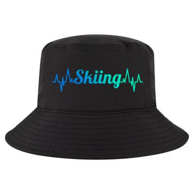 Ski Heartbeat Skiing Enthusiast Cute Gift Cool Comfort Performance Bucket Hat