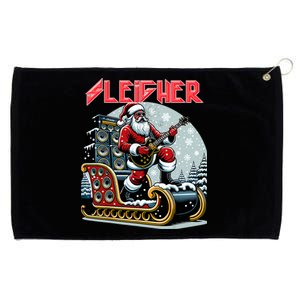 Sleigher Hail Santa Heavy Metal Christmas Rock Xmas Art Gift Grommeted Golf Towel