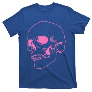 Spooky Halloween Skeleton Pastel Goth Soft Grunge Pink Skull T-Shirt