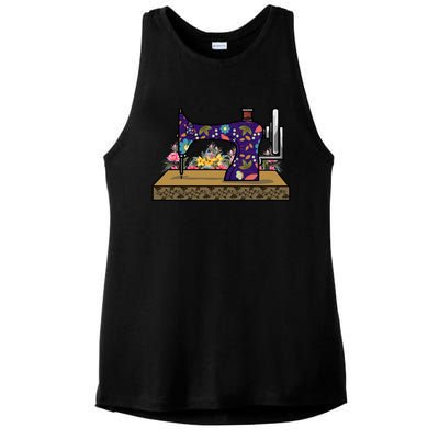 Sewing Handcraft Sew Tailor Gift Sewing Machine Seamstress Gift Ladies PosiCharge Tri-Blend Wicking Tank