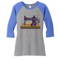 Sewing Handcraft Sew Tailor Gift Sewing Machine Seamstress Gift Women's Tri-Blend 3/4-Sleeve Raglan Shirt