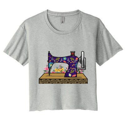 Sewing Handcraft Sew Tailor Gift Sewing Machine Seamstress Gift Women's Crop Top Tee