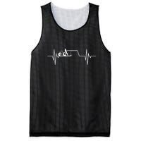 Ski Heartbeat Skiing Skier Gift For Skier Mesh Reversible Basketball Jersey Tank